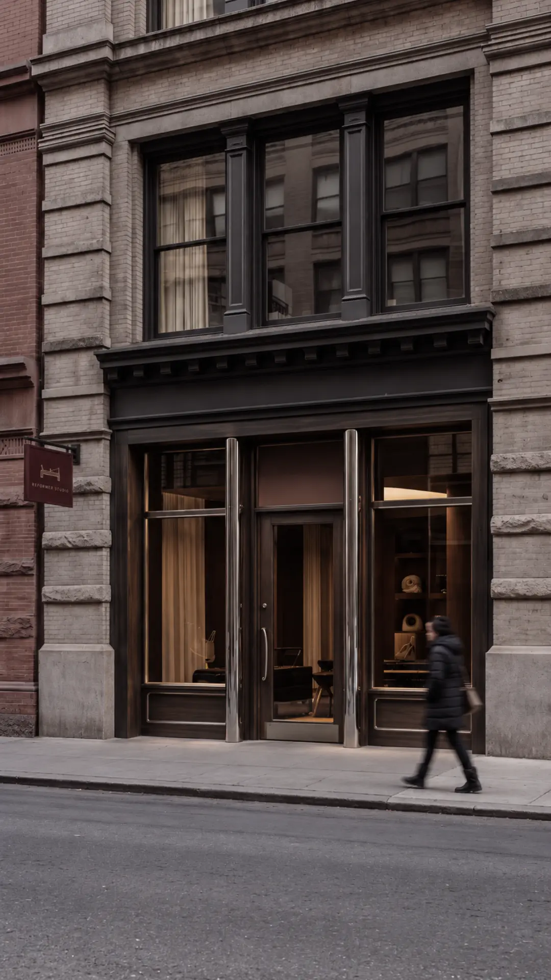 Pilates Club concept — street-facing entrance