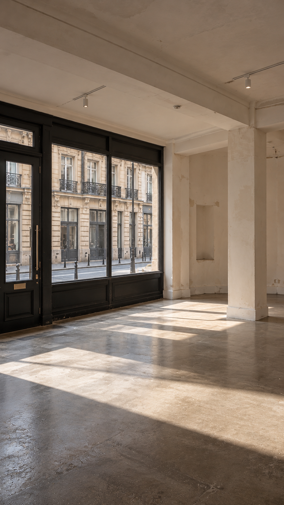 Oyster Bar, Paris — existing shopfront before the concept