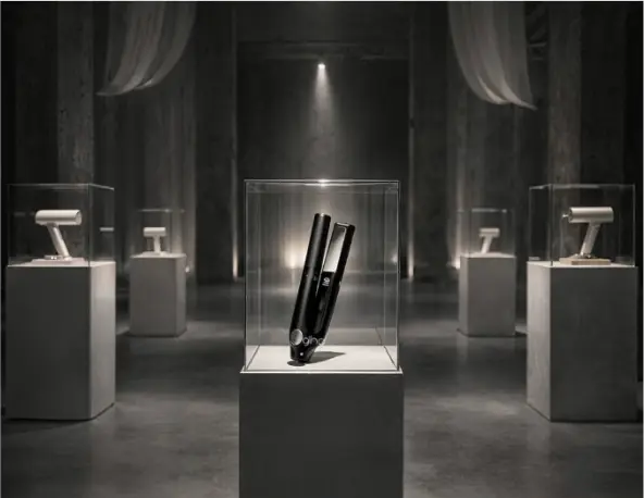 Concept visual of the product displayed in glass cases