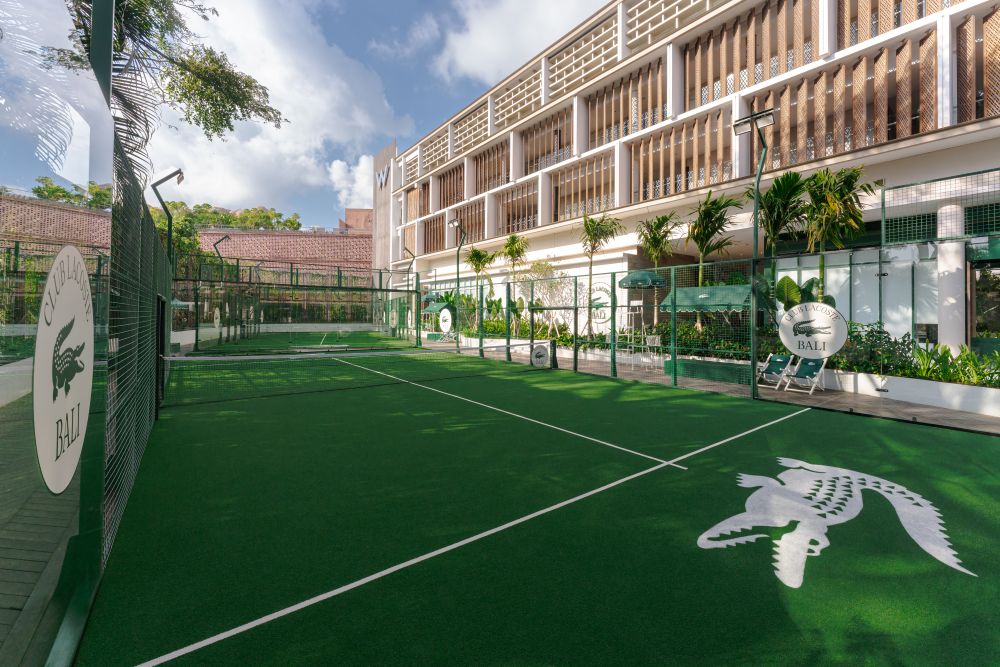 The completed Lacoste padel courts at W Bali – Seminyak