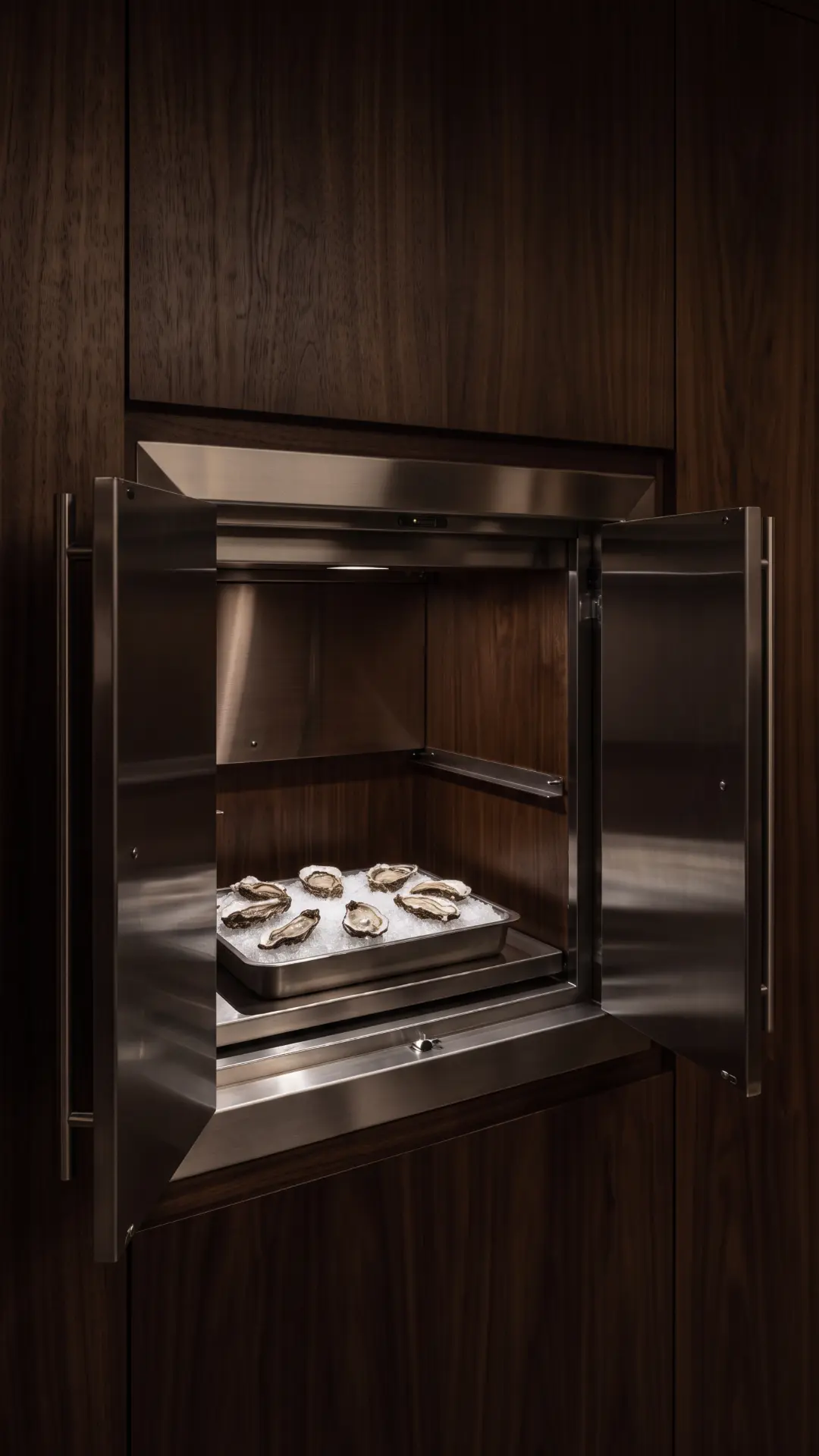 Oyster Bar, Paris concept — chrome service hatch