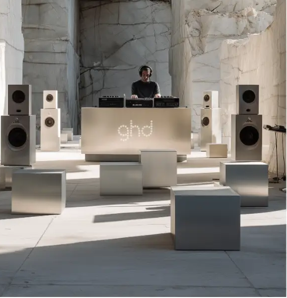 Concept visual of the DJ booth inside the quarry