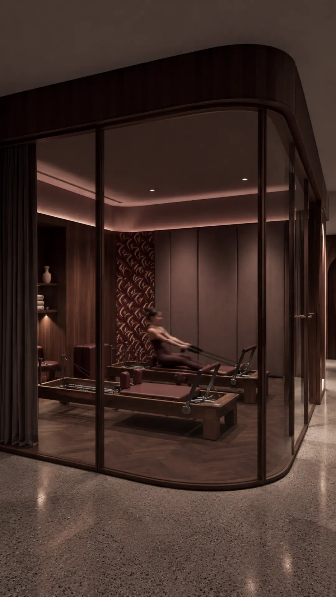 Pilates Club concept — private reformer room